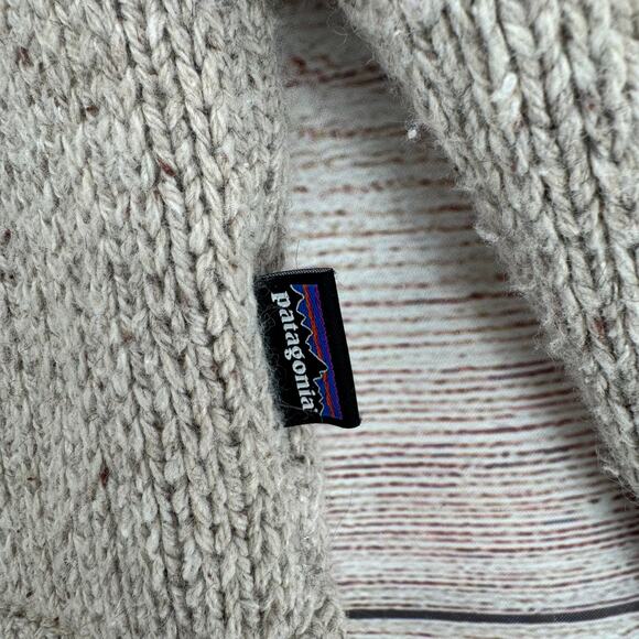 Patagonia Off Country Pullover Sweater Mens Small Beige Wool Silk Blend - Picture 7 of 14